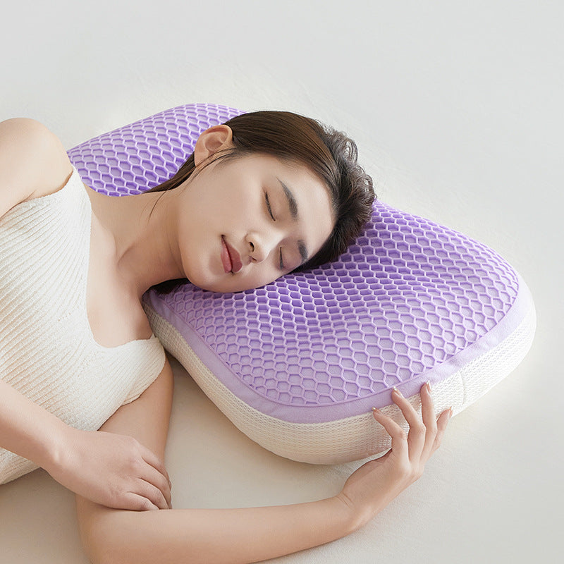 Cooling TPE Honeycomb Cervical Pillow - Dual Season Neck Support Cushion for Adults
