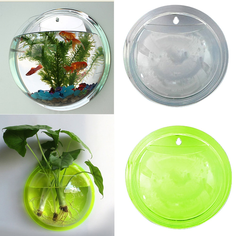 Pot Plant Wall Mounted Newest Hanging Decor Bubble Bowl Flowers Fish Tank Home Decor Aquarium Home Decoration Accessories