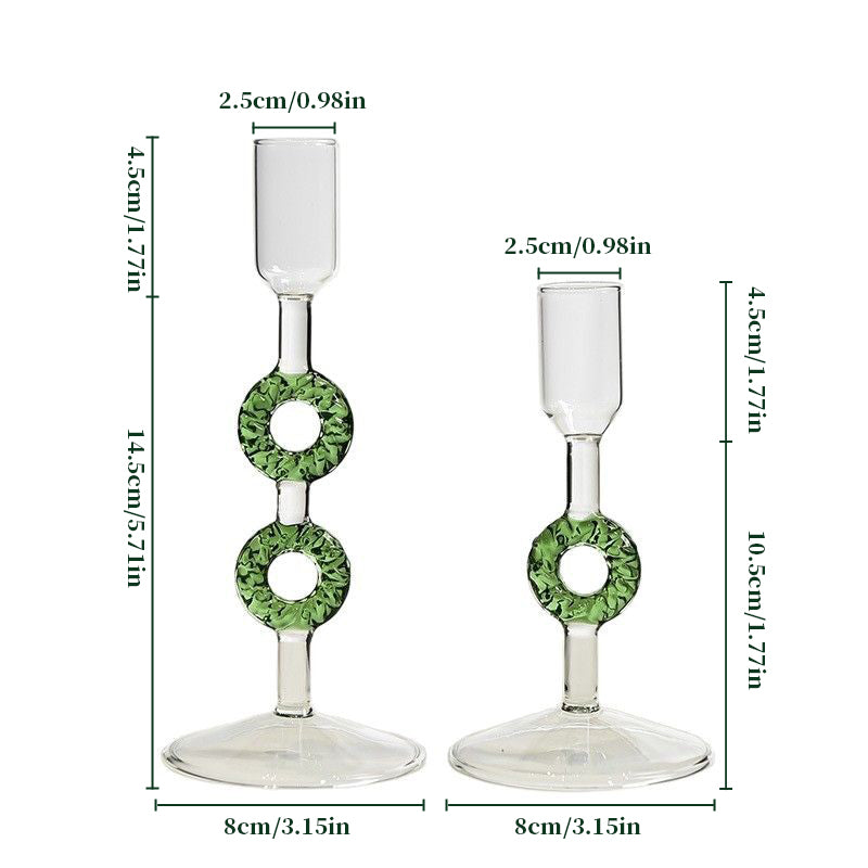 Nordic Borosilicate Glass Candle Holder, Christmas Tree Tabletop Decor for Home