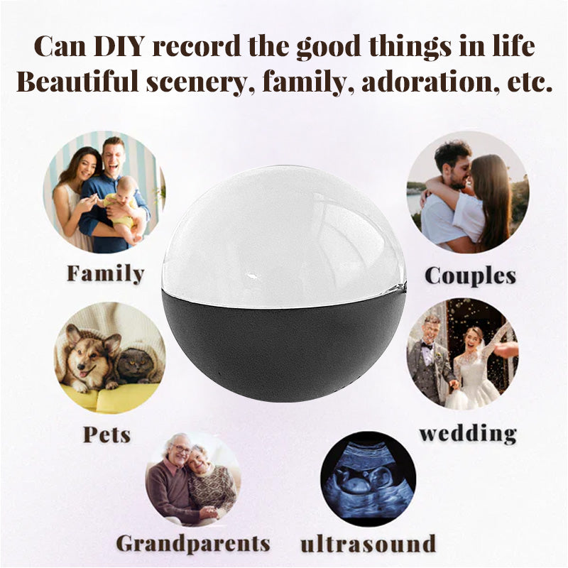 Wedding/Anniversary Video Crystal Ball – 2.7" Spherical Pixel Display, 4GB Player, Memory Art Lamp