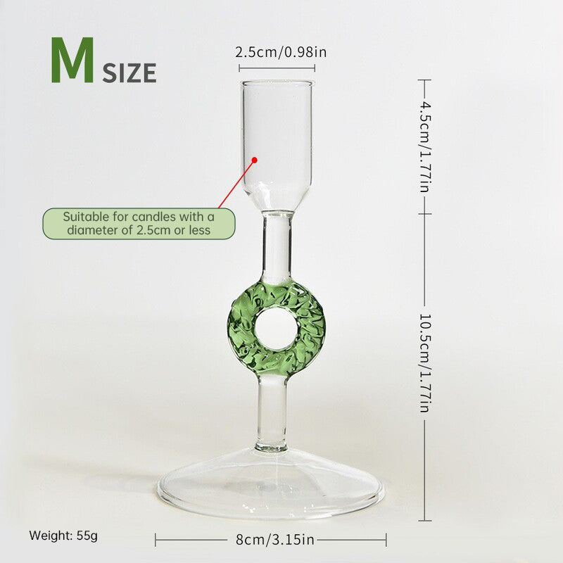 Nordic Borosilicate Glass Candle Holder, Christmas Tree Tabletop Decor for Home