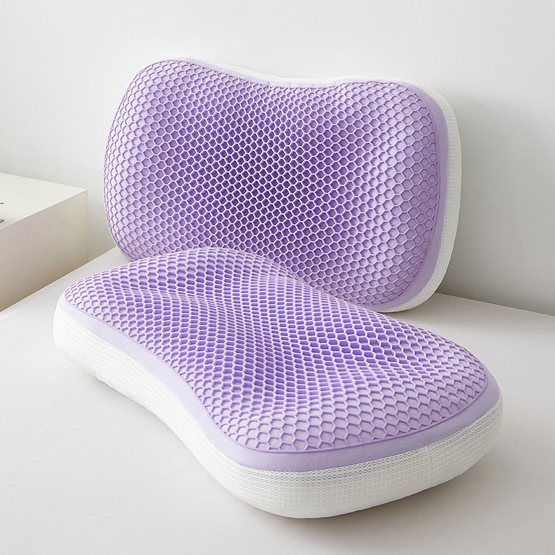 Cooling TPE Honeycomb Cervical Pillow - Dual Season Neck Support Cushion for Adults